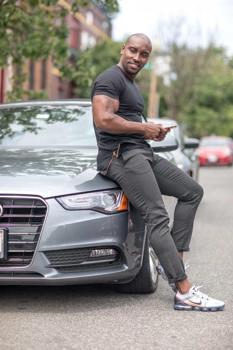 Man & car