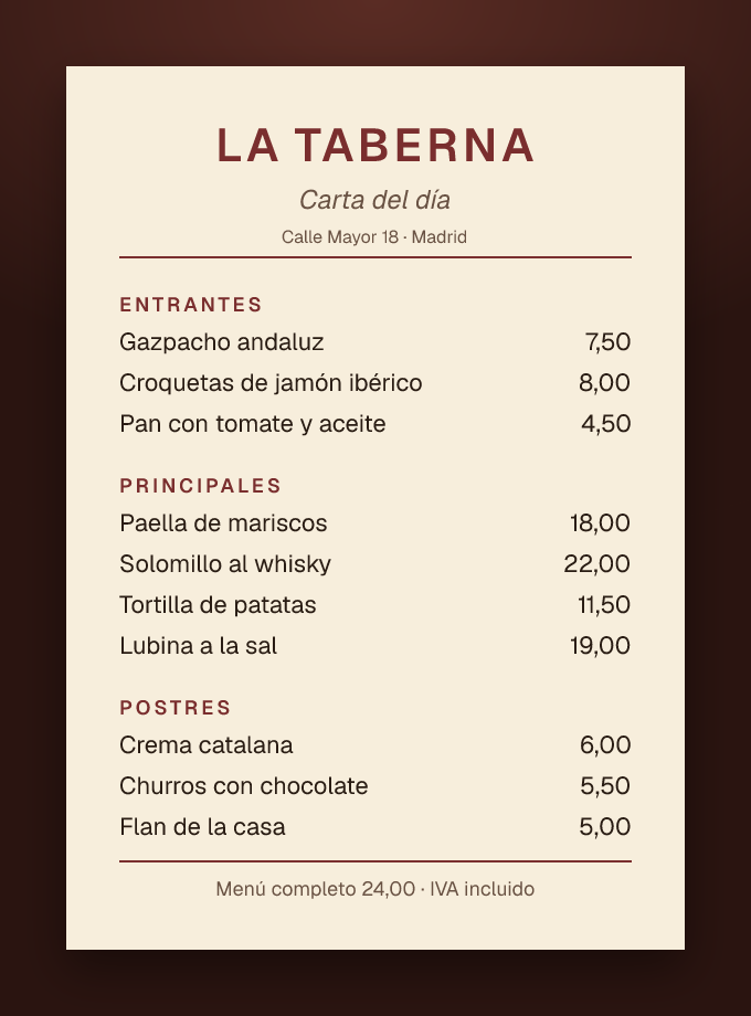 Carta · ES