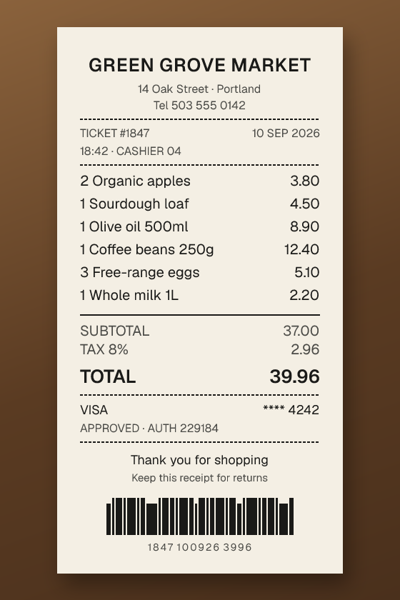 Receipt